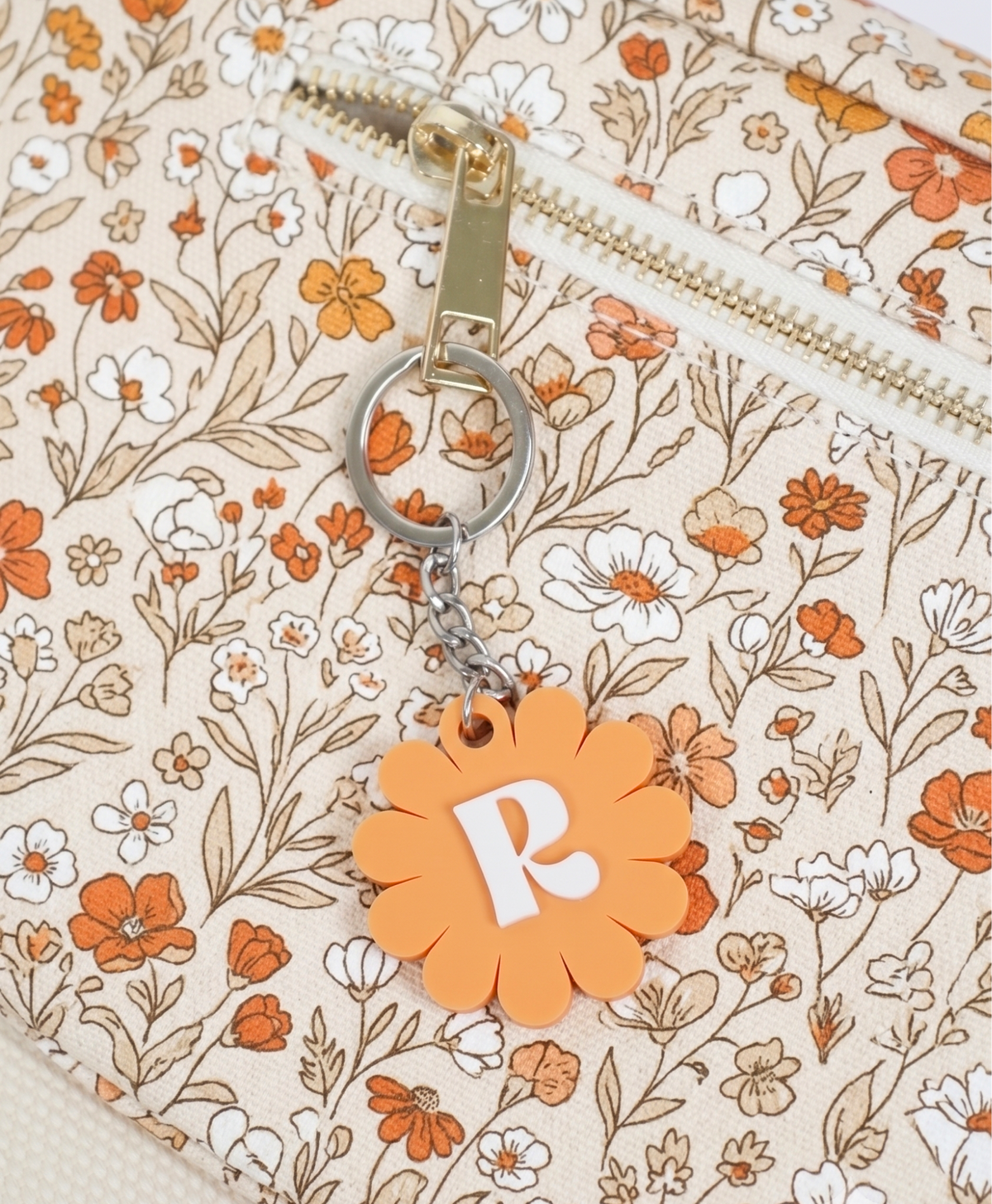 Porte-clé lettre marguerite