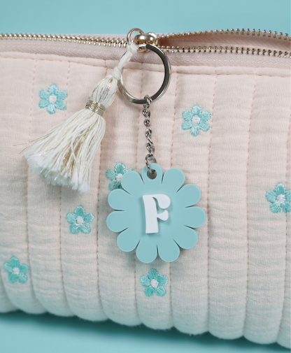 Porte-clé lettre marguerite