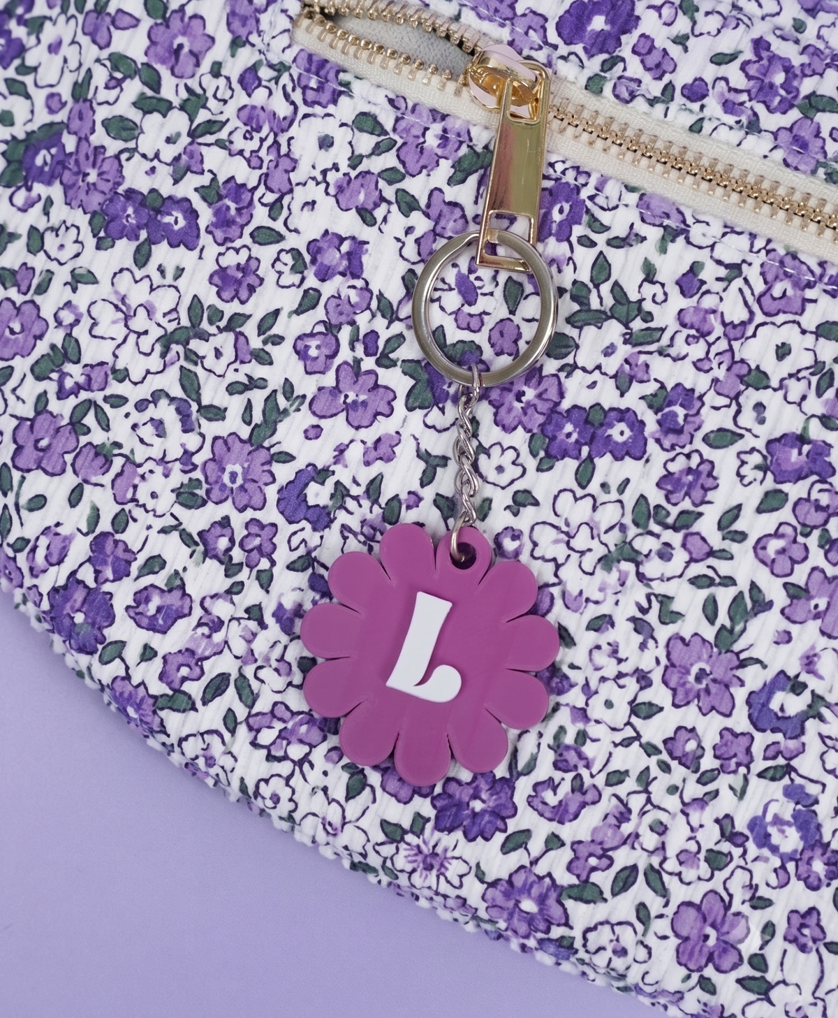 Porte-clé lettre marguerite