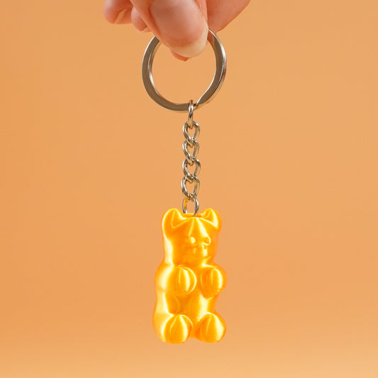 Porte-clé Bonbon ourson doré