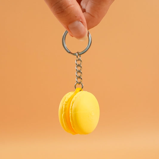 Porte-clé Macaron citron