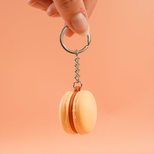 Porte-clé Macaron fleur d'oranger