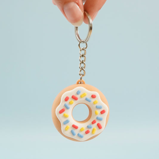 Porte-clé Donut multicolore