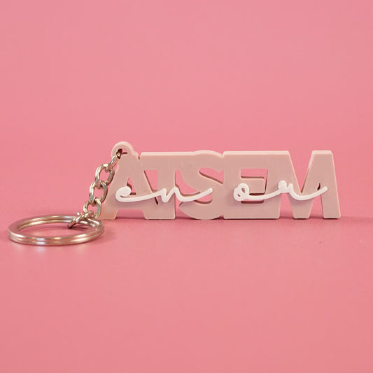 Porte-clé Atsem en or - Nude (beige rosé)