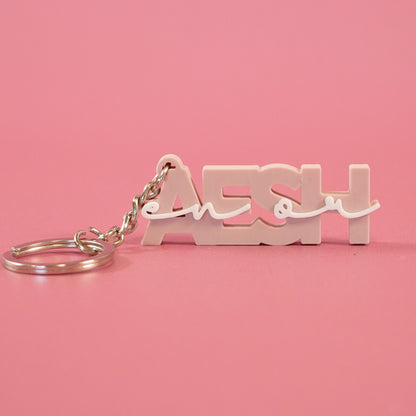 Porte-clé AESH en or - Nude (beige rosé)