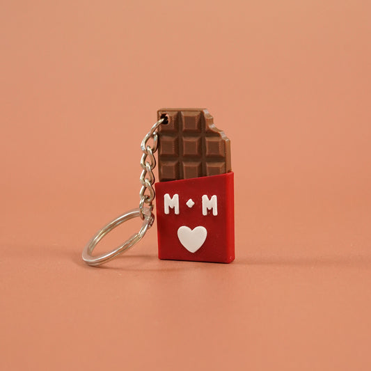 Porte-clé Tablette chocolat initiales personnalisé