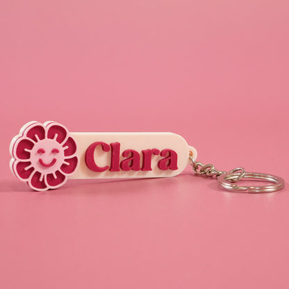 Porte-clé Fleur personnalisé