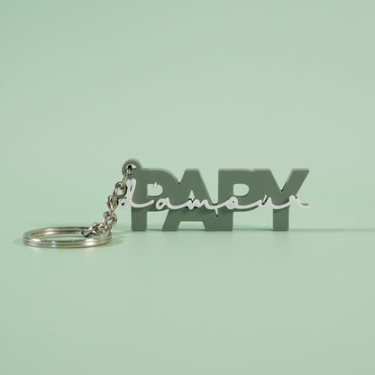 Porte-clé Papy d'amour kaki