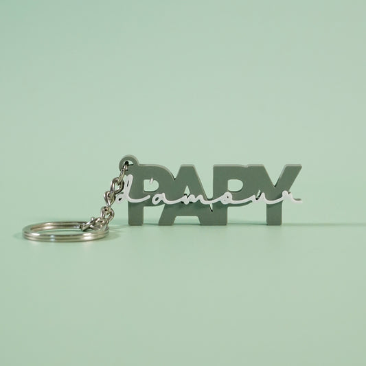 Porte-clé Papy d'amour kaki