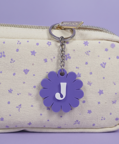 Porte-clé lettre marguerite