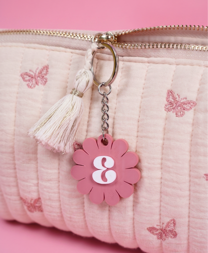 Porte-clé lettre marguerite