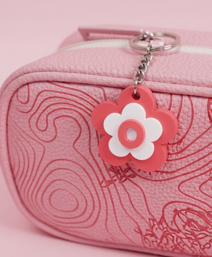 Porte-clé lettre fleur