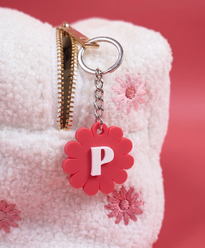 Porte-clé lettre marguerite