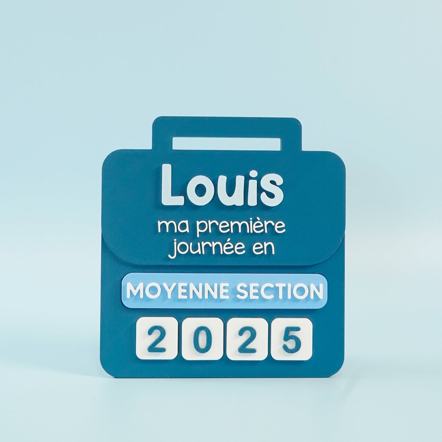 Panneau rentrée scolaire bleu