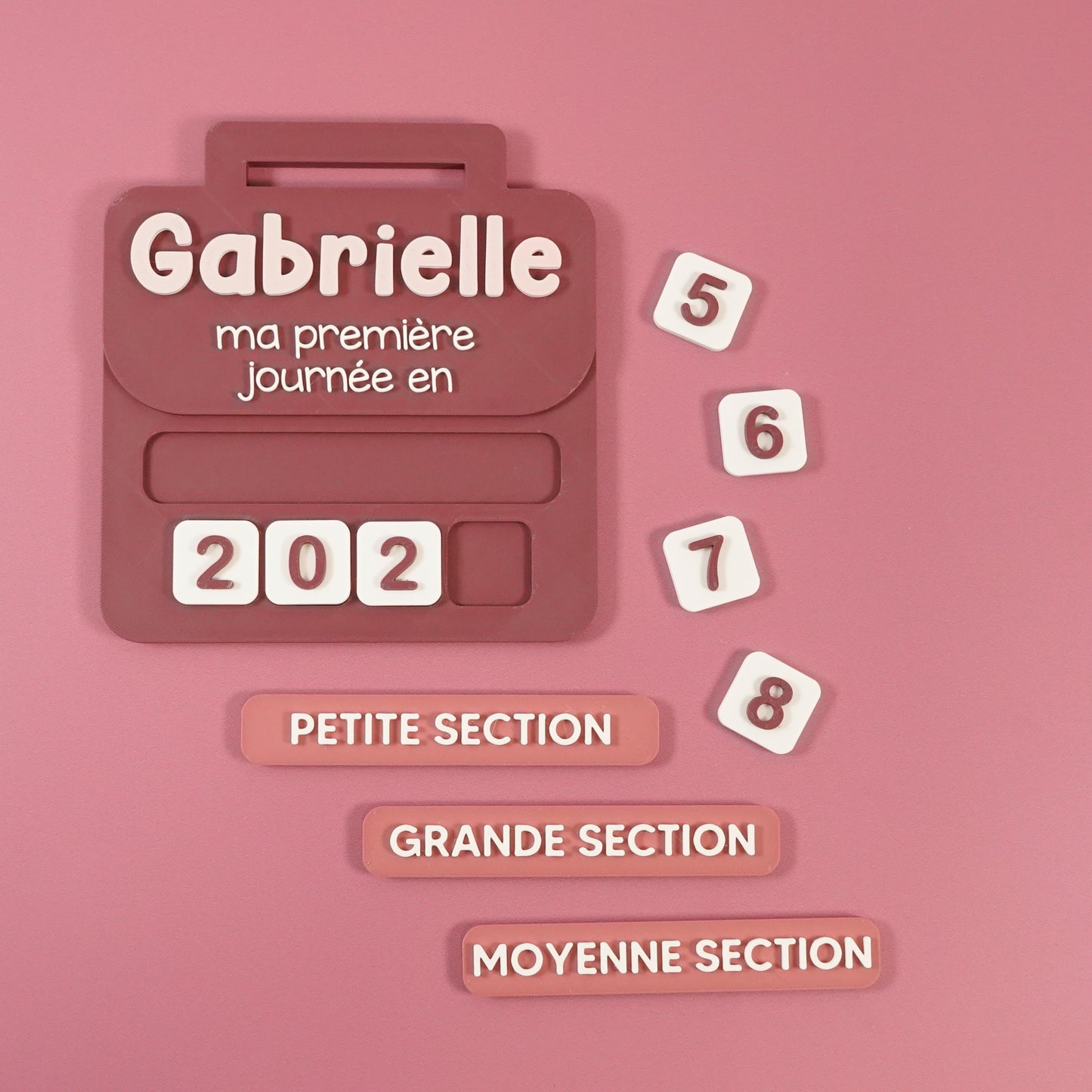 Panneaux année et classe