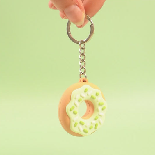 Porte-clé Donut vert pastel