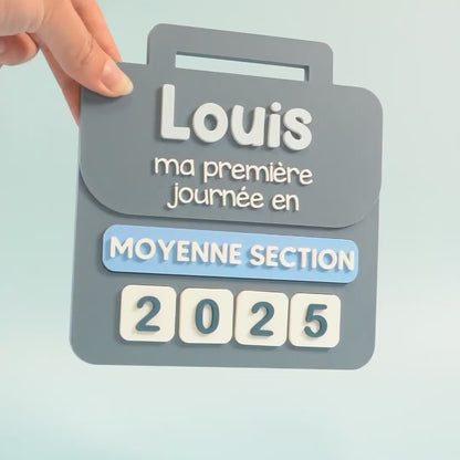 Panneau rentrée scolaire marron