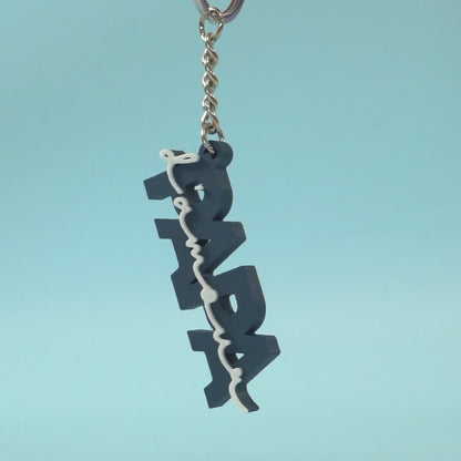 Porte-clé Papa d'amour bleu marine