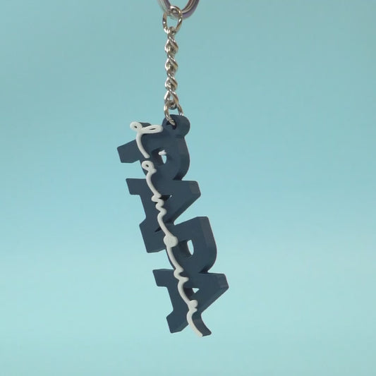 Porte-clé Papa d'amour bleu marine