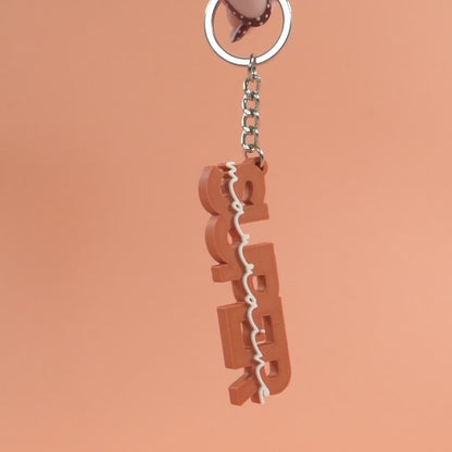 Porte-clé Super marraine terracotta