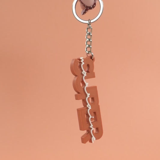 Porte-clé Super marraine terracotta