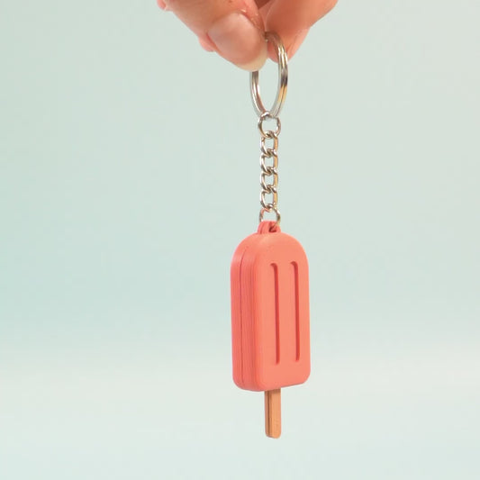 Porte-clé Glace à l'eau fraise