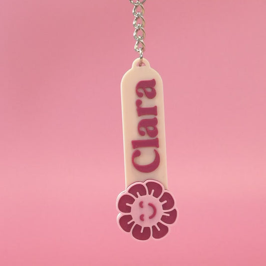 Porte-clé Fleur personnalisé