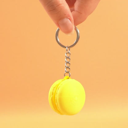 Porte-clé Macaron citron