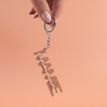 Porte-clé Mamie d'amour abricot