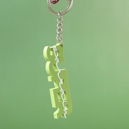 Porte-clé Super parrain vert matcha