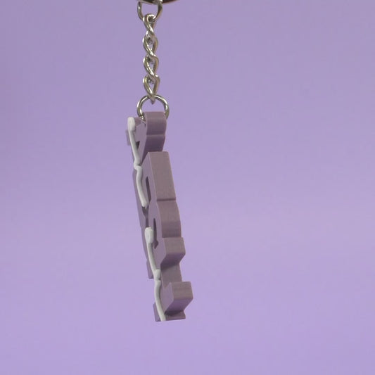 Porte-clé AESH en or - Lavande