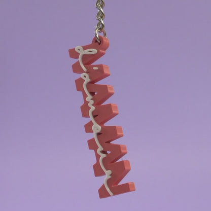 Porte-clé Maman d'amour vieux rose