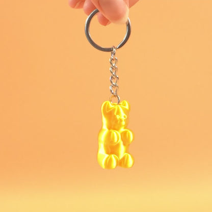 Porte-clé Bonbon ourson doré