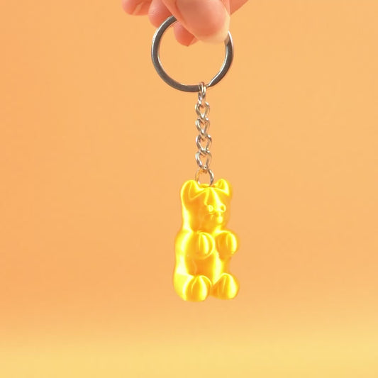 Porte-clé Bonbon ourson doré