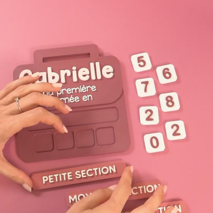 Panneaux année et classe