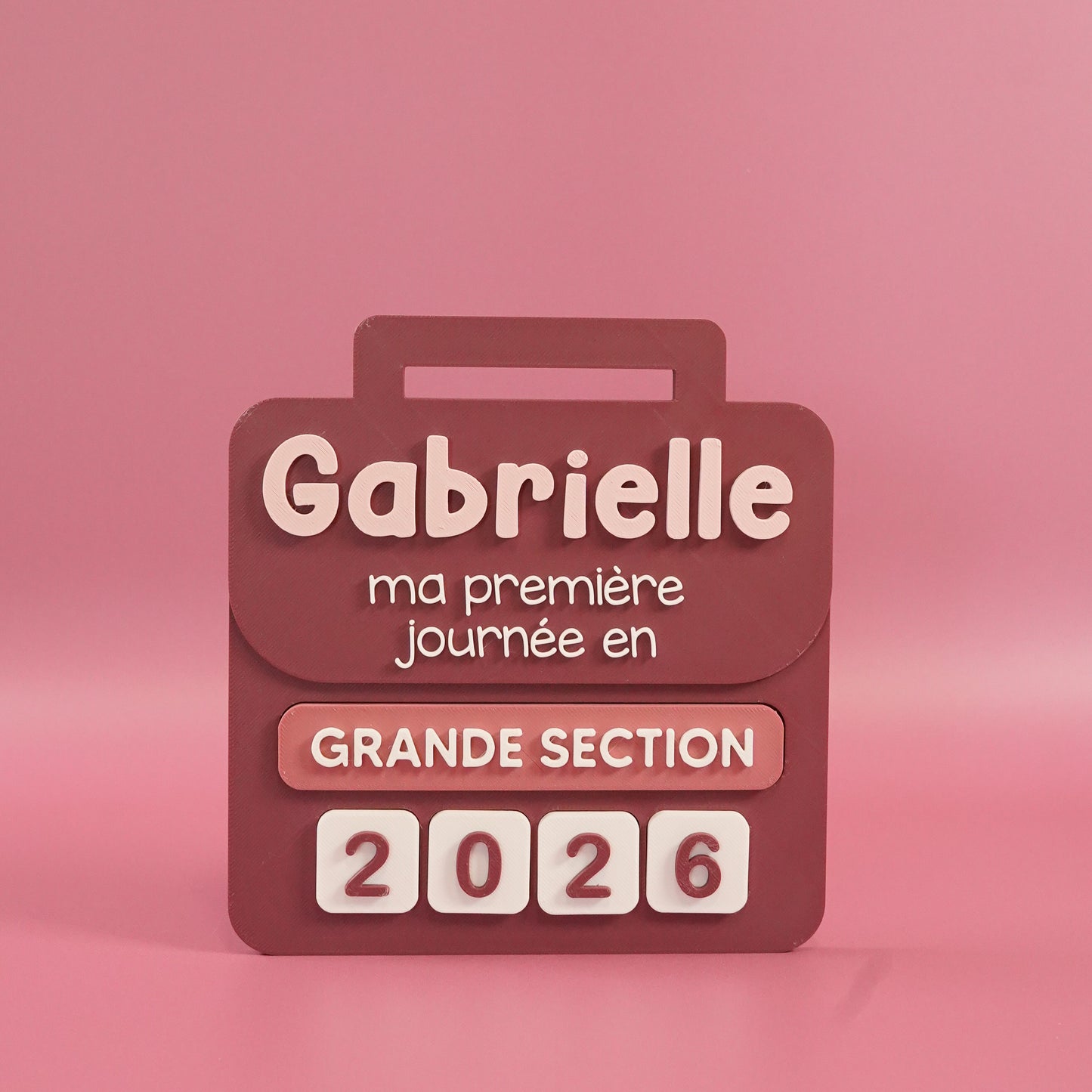 Panneau rentrée scolaire rose