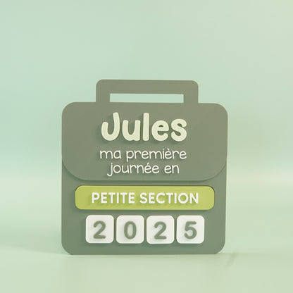 Panneau rentrée scolaire vert